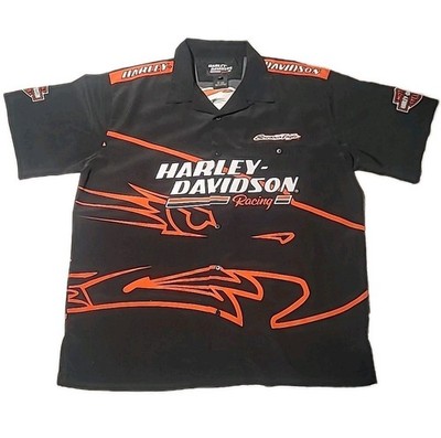 Vintage 2005 Harley Davidson Screaming Eagle AOP Racing Shirt  2XL 