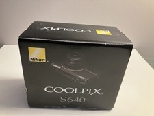 NIKON COOLPIX S640 DIGITAL CAMERA W/CASE  ORIGINAL BOX  MATERIALS-wide 5X Zoom