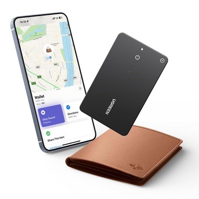 UGREEN FineTrack Slim (iOS Only) Wallet Tracker Card, 1-Year Rechargeable Blueto