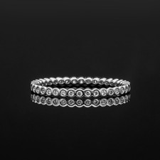 950 Platinum Beaded Eternity Ring with 0.25 CT VS/F-G Diamonds