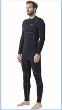 Hevto Men's Full Body Wetsuit Black Neoprene 3/2mm SCR Double-sided Nylon SZ LT