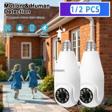 WiFi 2K Wireless Security Camera 360 5G Night Home SmartCam E27 Light Camera