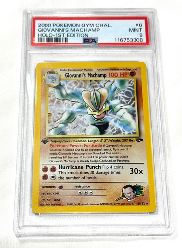Giovanni's Machamp (1st Edition) graded PSA 9 for sale on eBay