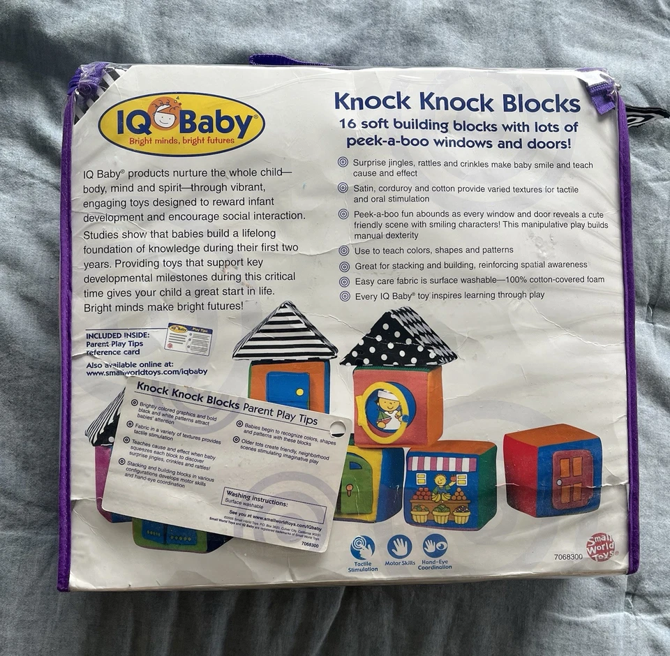 IQ Baby Knock Knock Blocks Toy Building Soft  - Image 2 of 4