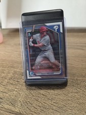Aidan Miller 1st Chrome Prospect Rookie RC 2024 Bowman Card #BCP-27 Phillies. rookie card picture
