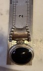Vintage Sterling Silver 925 Black Onyx Pendant Charm Antique 10.2 Grams Unique — photo 3