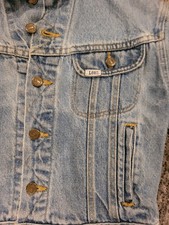 Vintage Jean Jacket LEE JEANS Denim YOUTH 80s 90s USA Made Kids Lee