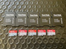 Lot of 5 SanDisk Ultra Plus 64 GB Micro SD A1 Memory Card  Standard SD Adapter