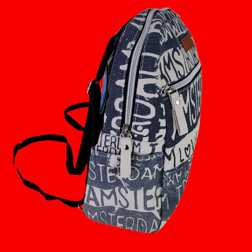 Mini Mochila Robin Ruth Original Amsterdam Mujer Niña Azul Marino NUEVA Foto 3 de 4