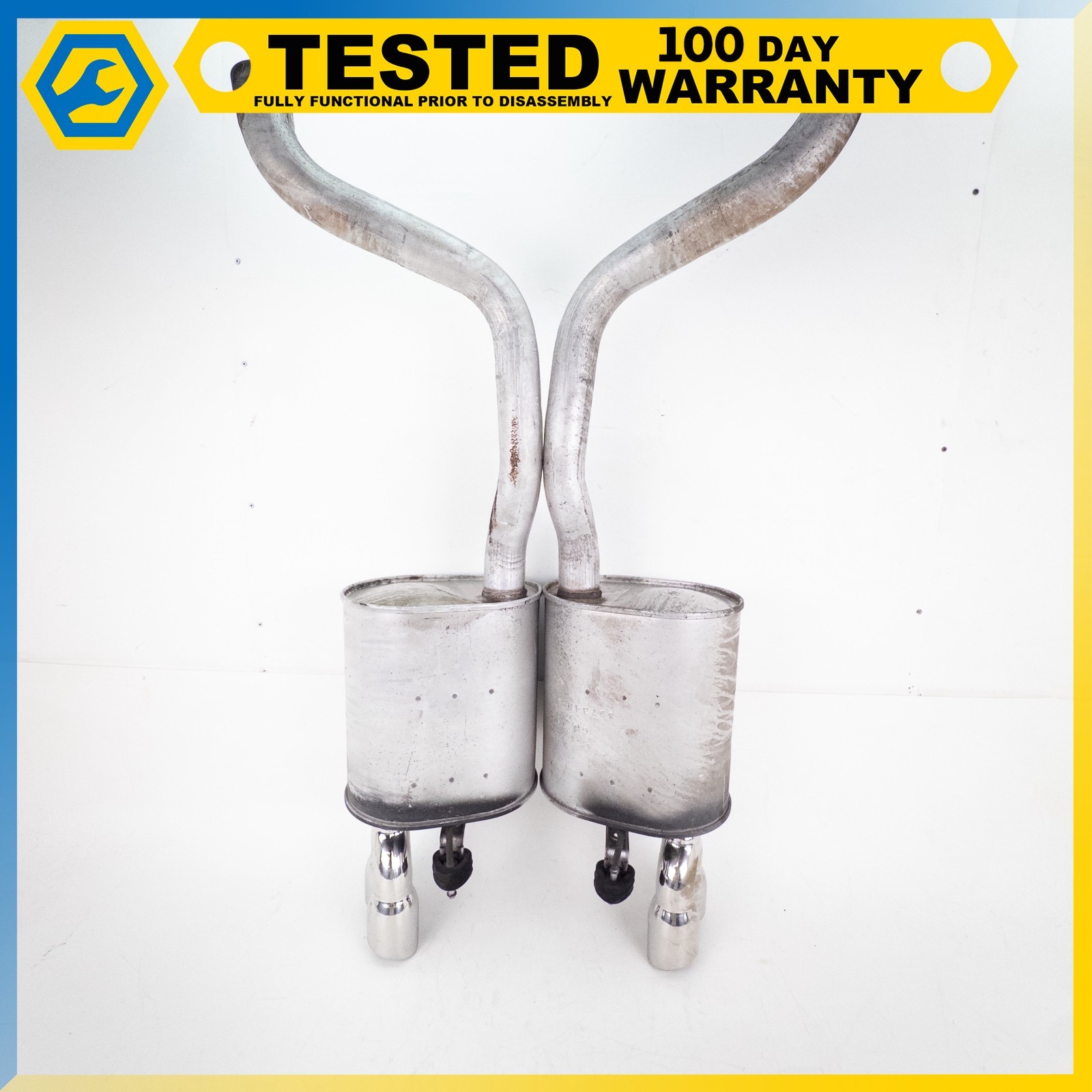 05-13 CHEVROLET CORVETTE C6 REAR LEFT & RIGHT SIDE EXHAUST MUFFLER PIPE SET OEM