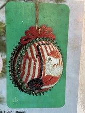 Vtg LeeWards VALENTINE SWEETHEART February Sequin Bead Christmas Ornament Kit