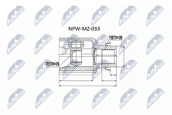 NTY Gelenksatz, Antriebswelle NPW-MZ-033 FüR Mazda-image