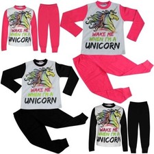 Enfants Pyjama Fille Wake Moi Quand I'M A Unicorn Salon Vêtement 5-13 Ans