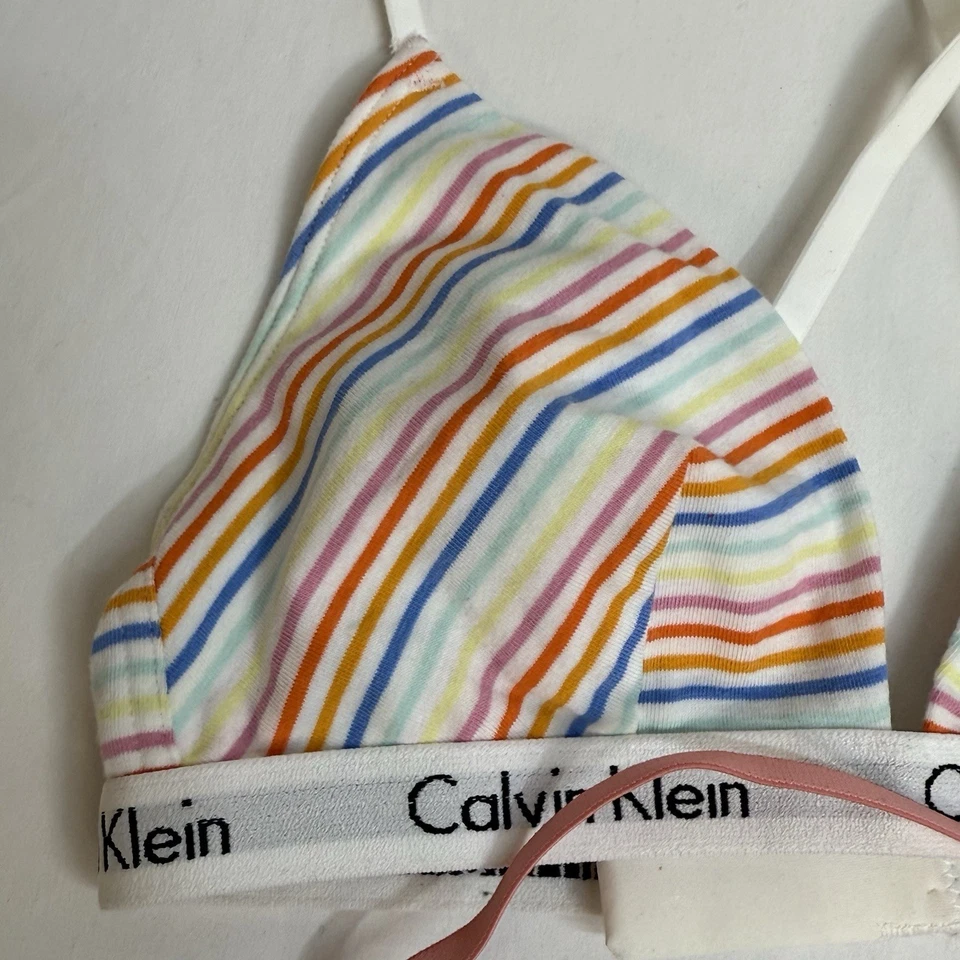 CALVIN KLEIN BRALETTES TRIANGULARES SIN FORRO PEQUEÑOS, Lote de 2 Sujetadores Foto 4 de 4