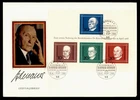 DR WHO 1968 GERMANY FDC DR KONRAD ADENAUER S/S LR79190