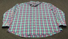 Vineyard Vines Slim Fit Tucker Shirt XXL Red Green Blue Plaid Long Sleeve 10338