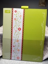 Stampin Up Decorative Green Floral Patterned Organization Folder