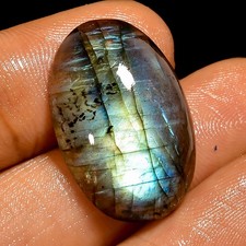 19.5 Ct Natural Labradorite Flashy Oval Shape Cabochon Loose Gemstone 23X15X7 mm