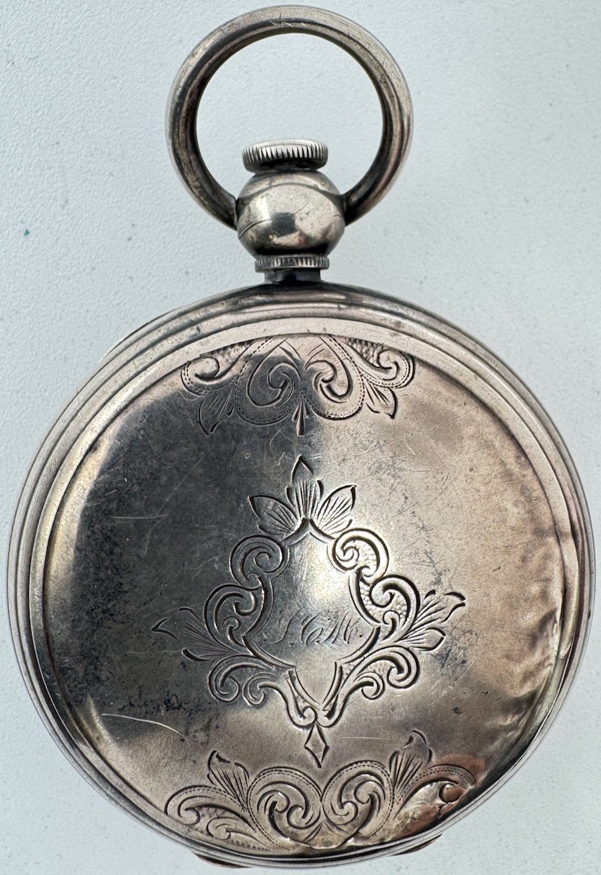 Antique 18 Size Waltham Early Hunter Pocket Watch Case Coin Silver USA