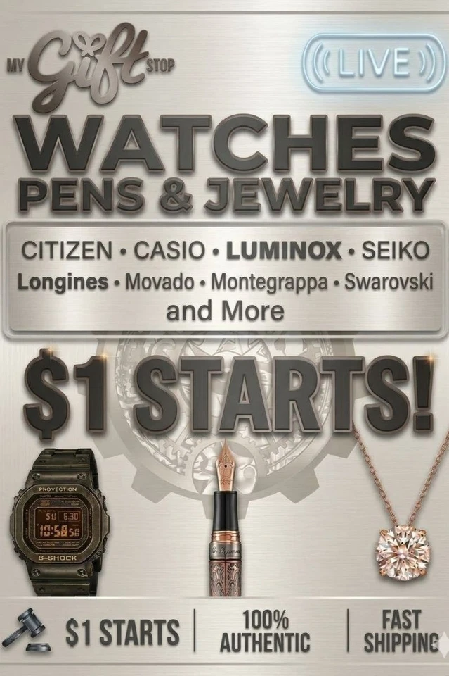 $1 Start Auctions - Luxury Pens and Watches Longines Hamilton etc