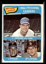 1965 Topps A.L. Pitching Leaders (Jim Lonborg, Earl Wilson, Dean Chance) ERR