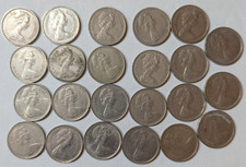 Lot of 23 Great Britain UK Queen Elizabeth II 5 New Pence 1968-1980