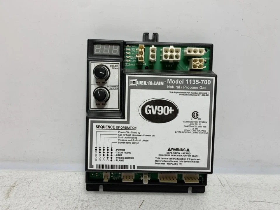 Weil Mclain 381330013 Control Module GV90+ 24VAC - Image 3 of 4