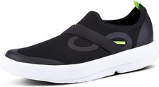NEW Oofos OOmg Mesh Low Shoes Mens 9 Black Slip On Recovery Lightweight IN BOX