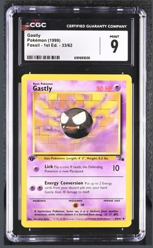 Gastly (1st Edition) graded CGC 9 for sale on eBay