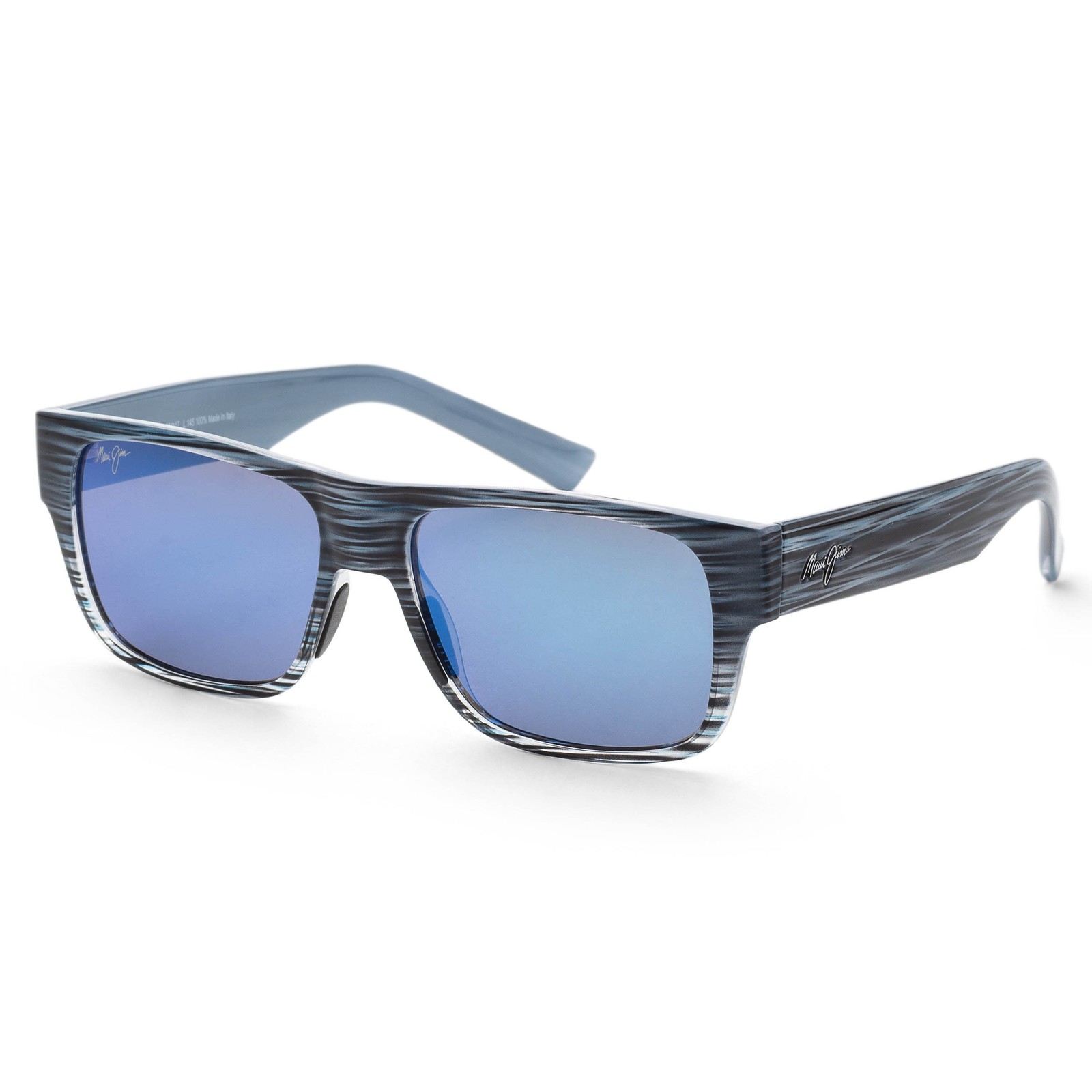 Maui Jim Mens Keahi 56mm Blue Stripe Polarized Sunglasses MJ0873S-002 28290₽
