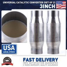 Pair 3 Universal Catalytic Converter Epa Compliant Exhaust Emission Control Pair 3 Universal Catalytic Converter Epa Compliant Exhaust Emission Control