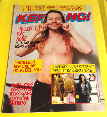 Kerrang!  No.230 March 18 1989 - Metallica, Marillion, Anthrax -No Giant Poster