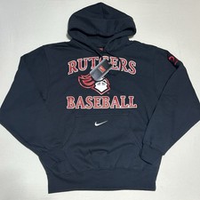 Vintage NIKE Rutgers University Center Swoosh Hoodie Mens S - Sweatshirt Y2K 90s
