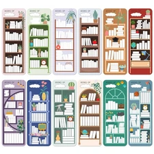 60 PCS Double-Sided Book Tracker Bookmarks for Reading Reading List Markers
