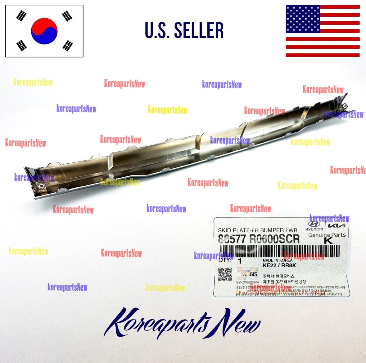 FRONT Bumper Center Lower Skid Plate 86577-R0600SCR ⭐OEM⭐ Kia