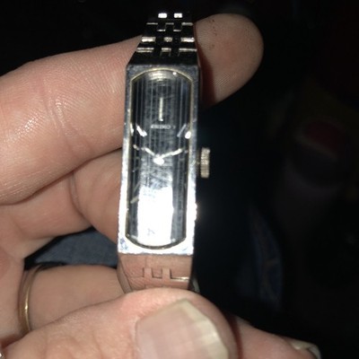 SEIKO marine star クォーツ 腕時計 本体　アンティーク　レア SEIKO VTG 1520-367F SLIM CUT CRYSTAL 17 JEWEL LADIES WATCH 1970s