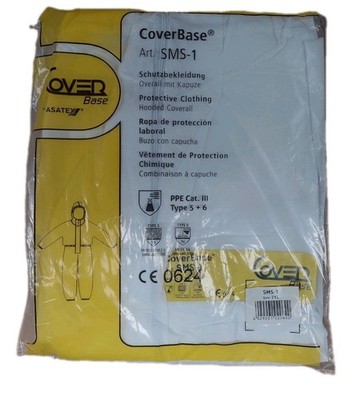 5 Stk Asatex SMS-1 Overall Gr 2XL Einweg Schutzanzug PSA Kat 3 Typ 5/6 Asbest En