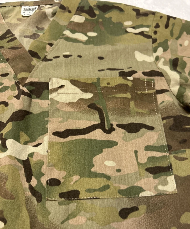 Blusa Médica Shamron Mills Multicam Para Hombre Extra Pequeña XS Ejército Camuflaje Enfermera Foto 4 de 4