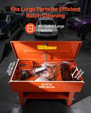 Parts Washer 40-gallon 17 Gallon Solvent Capacity 1 Gallon Per Minute Max Pump Parts Washer 40-gallon 17 Gallon Solvent Capacity 1 Gallon Per Minute Max Pump