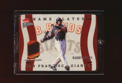 2003 Fleer Platinum Nameplates Barry Bonds Giants Jersey Patch 112/251 *3650