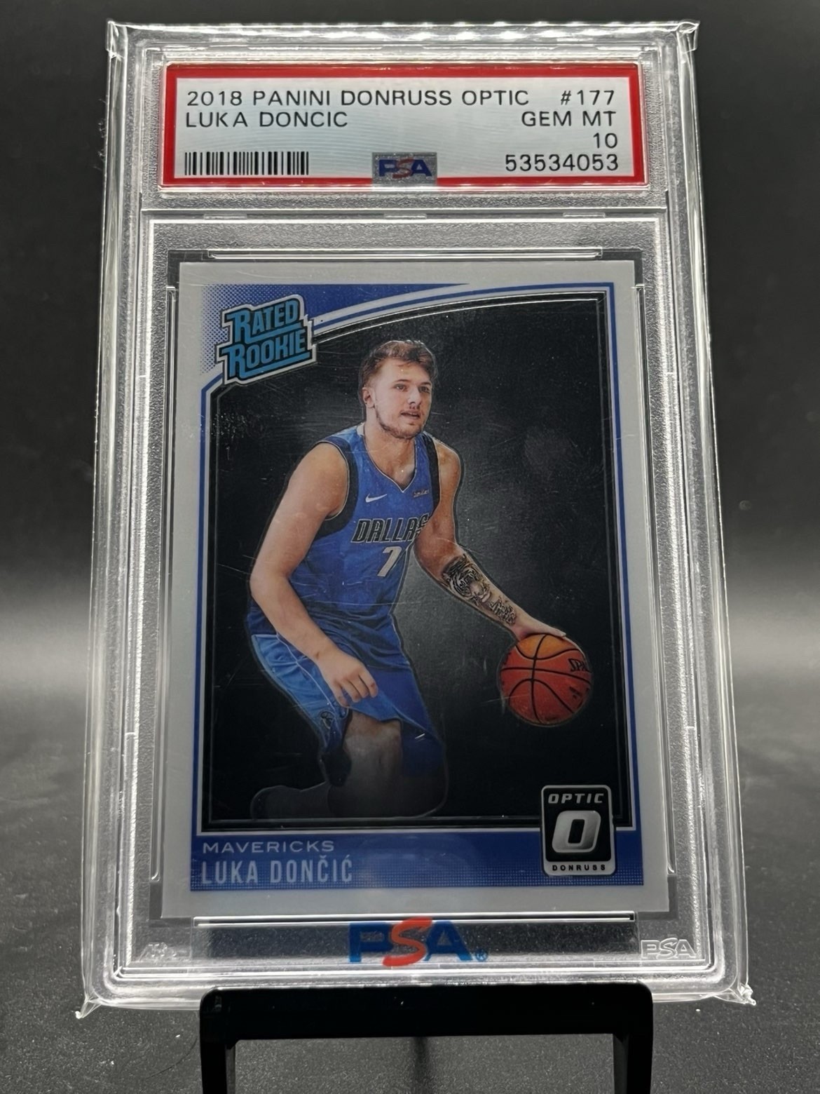 Luka Doncic 2018-19 Panini Donruss Optic RC Rated Rookie #177 - PSA 10 GEM MINT