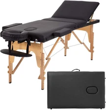 Massage Table Massage Bed 3 Fold Portable Massage Table 73" L x 32" W Spa Bed