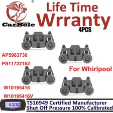4Pack KitchenAid Dishwasher Lower Dishrack Wheel Roller For Whirlpool W10195416V