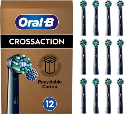 Oral-B Pro CrossAction Aufsteckbürsten Zahnbürste Zahnreinigung 12 Stück Schwarz