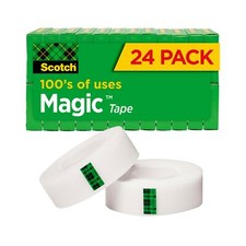Scotch Transparent Tape Cuts Office & Home 3/4 x 1000 Boxed 24 Refill Rolls