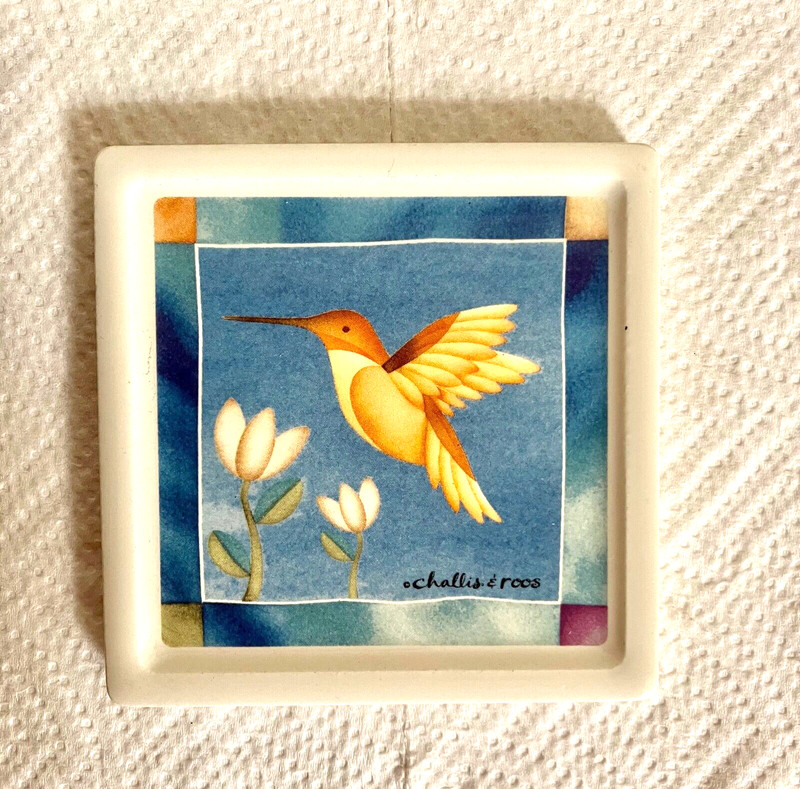 SANTA BARBARA CERAMIC DESIGN TILE  /coaster/trivet Challis&Roos hummingbird