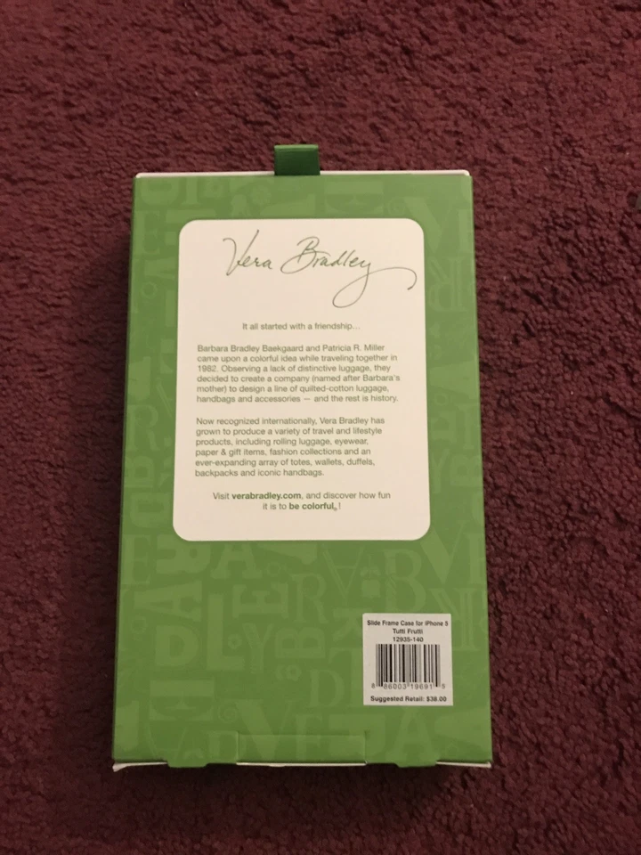 Funda para teléfono Vera Bradley Tutti Frutti Paisley iPhone 5 marco deslizante precio de venta sugerido por el fabricante 38 USD Foto 2 de 2
