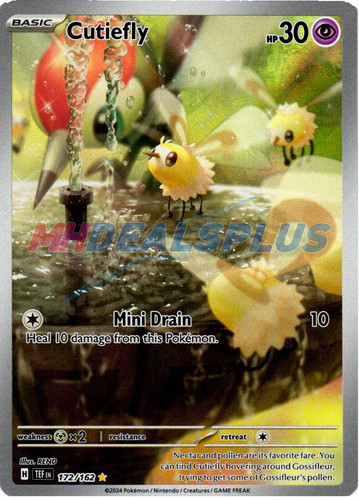 Cutiefly 172/162 Temporal Forces Pokmon TCG Art Rare Holo Illustration Rare | eBay Cutiefly 172/162 Temporal Forces Pokmon TCG Art Rare Holo Illustration Rare | eBay