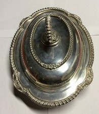 Vintage English Silver MFG.Corp Divided Serving Dish With Cover Made In U.S.A