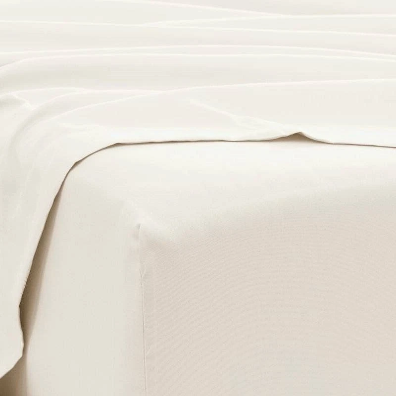King size Ivory Beige 6-Piece Wrinkle Resistant Microfiber/Polyester Sheet Set - Image 3 of 3